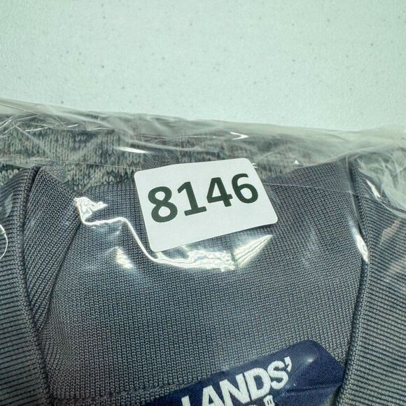 Lands End Fleece Jacket Mens Large Gray Preppy‎ Outdoor Athletic Camping Hiking - Picture 12 of 12